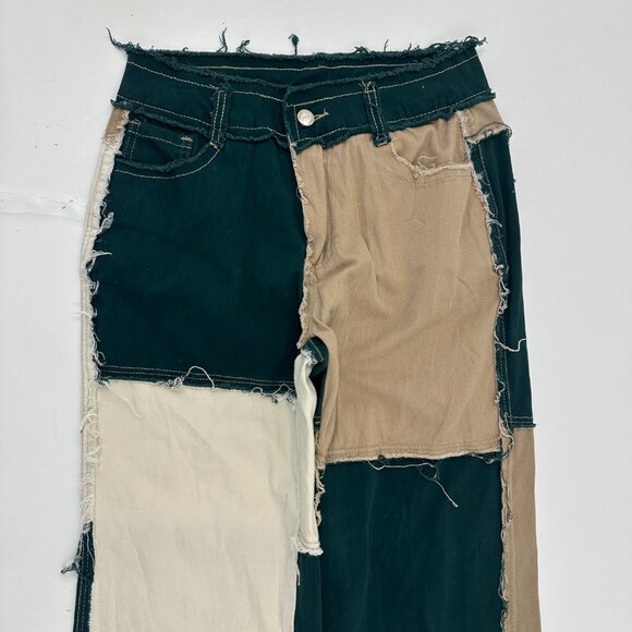 Unbranded Straight Leg Distressed Raw Hem Women's size M Medium Multi color Jean - Picture 2 of 4